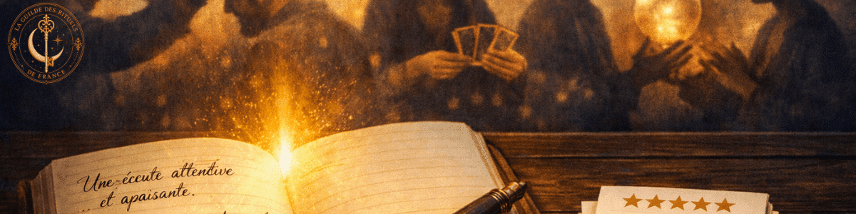 Carnet de témoignages ouvert avec fiches anonymisées, sur une table en bois sombre.