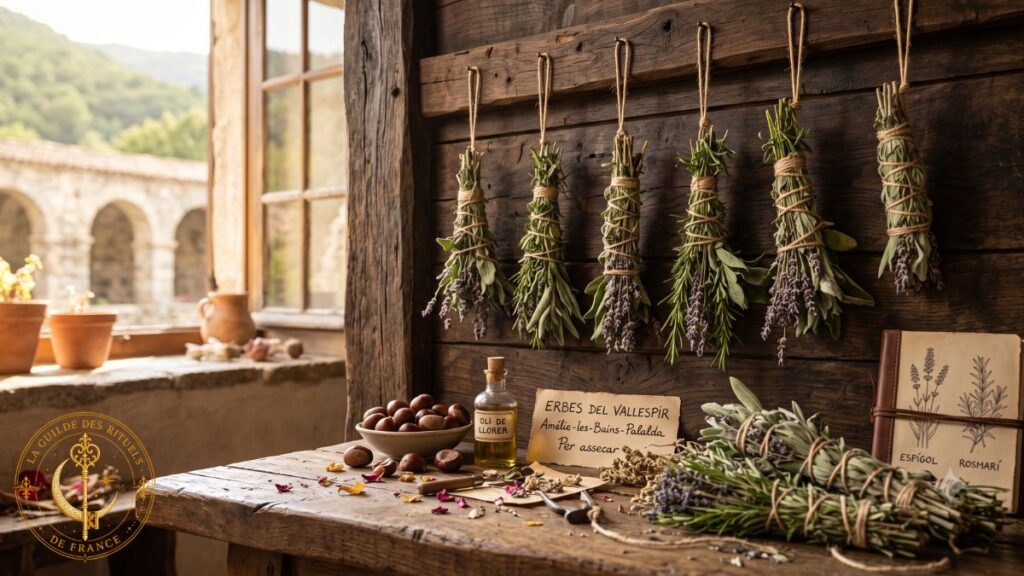Magie Verte 2 Bundles de sauge, romarin et lavande séchée pour rituel de magie verte.